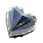 Akryl SZÍV dobozos 15 szálas Örök Rózsa box / Forever rose box - Kék