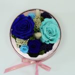 Akryl kupolába zárt Örök Rózsa / Forever Rose kompozíció  - Kék