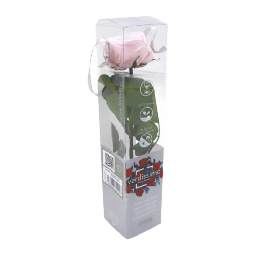 Örök Rózsa szál / Forever Rose PVC díszdobozban 30 cm - Garden Rose - rózsaszín