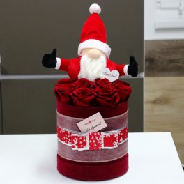   Örök rózsa / Forever Rose "Kis Mikulás" Santa Claus - VÖRÖS