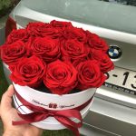 Örök rózsa / Forever Rose Box henger díszdobozban VÖRÖS