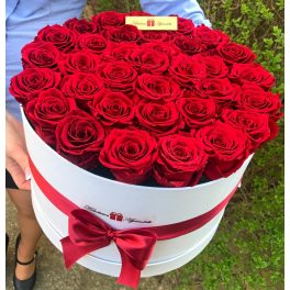   Örök rózsa / Forever Rose Nagy Box henger díszdobozban VÖRÖS