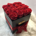 Örök rózsa / Forever Rose Nagy Kocka díszdobozban - VÖRÖS 