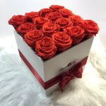 Örök rózsa / Forever Rose Nagy Kocka díszdobozban - VÖRÖS 