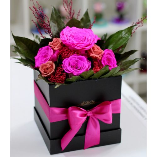 Örök rózsa Box kompozíció / Forever Rose  - Pink