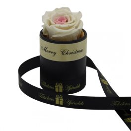   Örök rózsa / Forever rose exkluzív henger díszdobozban - Bicolor Fehér / Rózsaszín