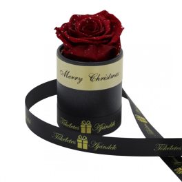   Örök rózsa / Forever rose exkluzív henger díszdobozban - Piros Galaxy