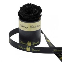   Örök rózsa / Forever rose exkluzív henger díszdobozban - Fekete Galaxy