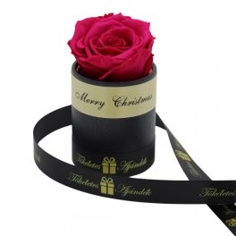   Örök rózsa / Forever rose exkluzív henger díszdobozban - Dark Pink