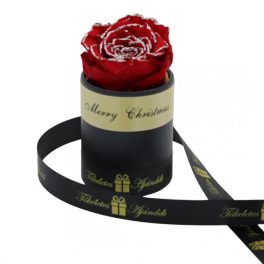   Örök rózsa / Forever rose exkluzív henger díszdobozban - Piros Zebra Effect