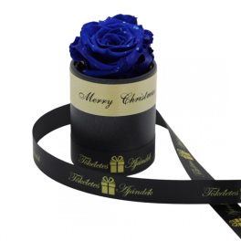   Örök rózsa / Forever rose exkluzív henger díszdobozban - Kék Galaxy