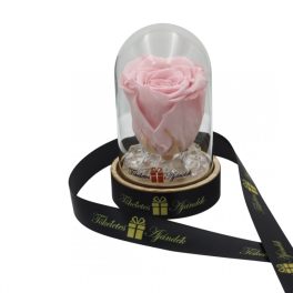   Mini méretű búrába zárt Örök rózsa / Forever Rose - Rózsaszín