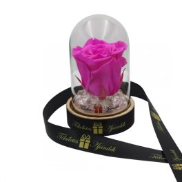   Mini méretű búrába zárt Örök rózsa / Forever Rose - Pink