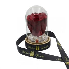   Mini méretű búrába zárt Örök rózsa / Forever Rose - Vörös