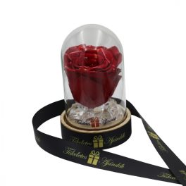  Mini méretű búrába zárt Örök rózsa / Forever Rose - Piros Festiva